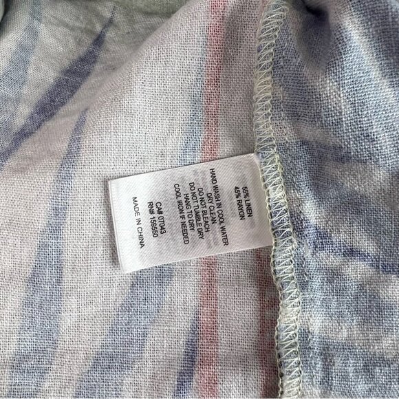 Rachel Zoe button up stamp style travel fruit food Multicolor Graphic Shirt - Picture 7 of 8